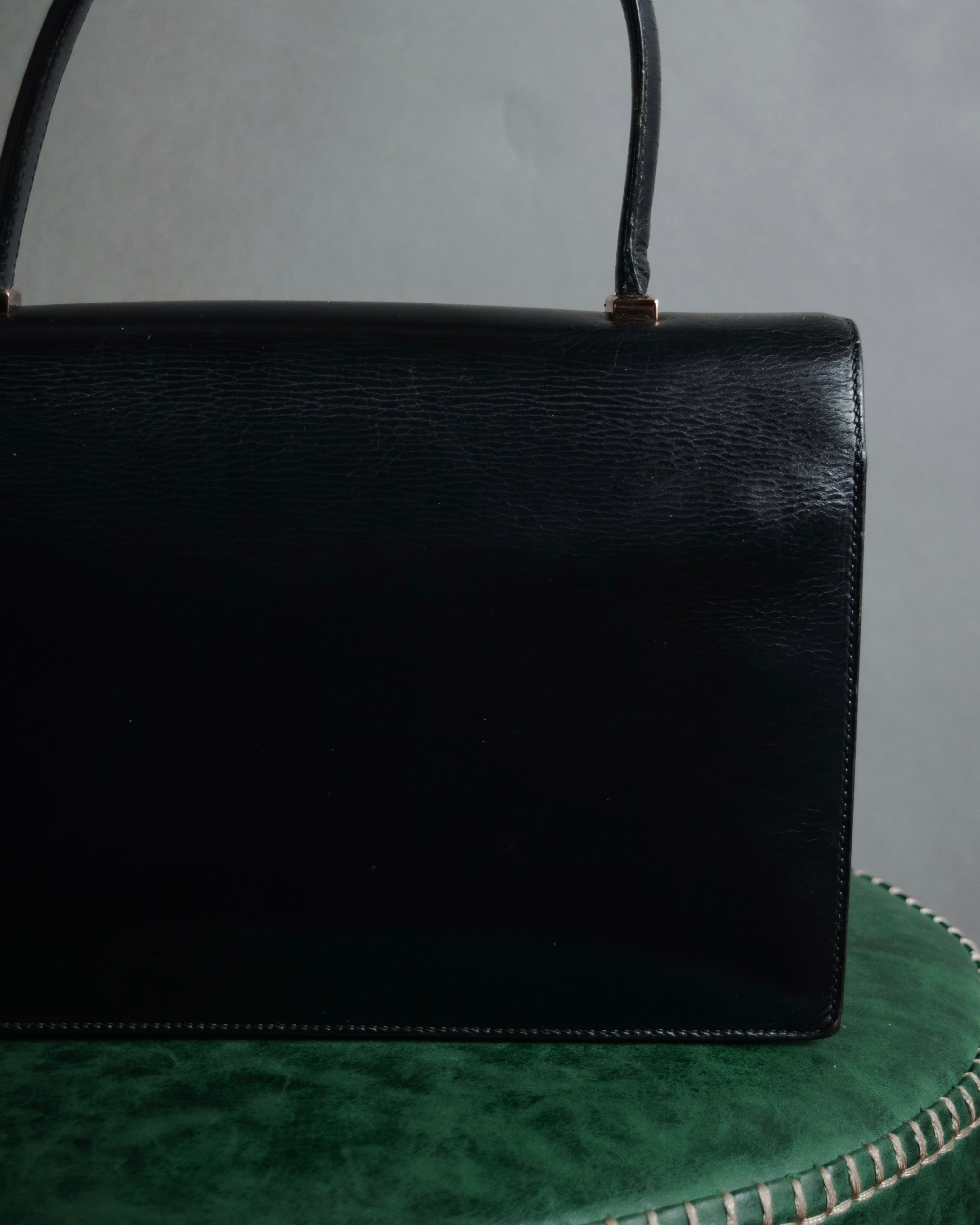 –SPECIAL– "HERMES" 60’s-70’s Box calf piano lock accordion bag