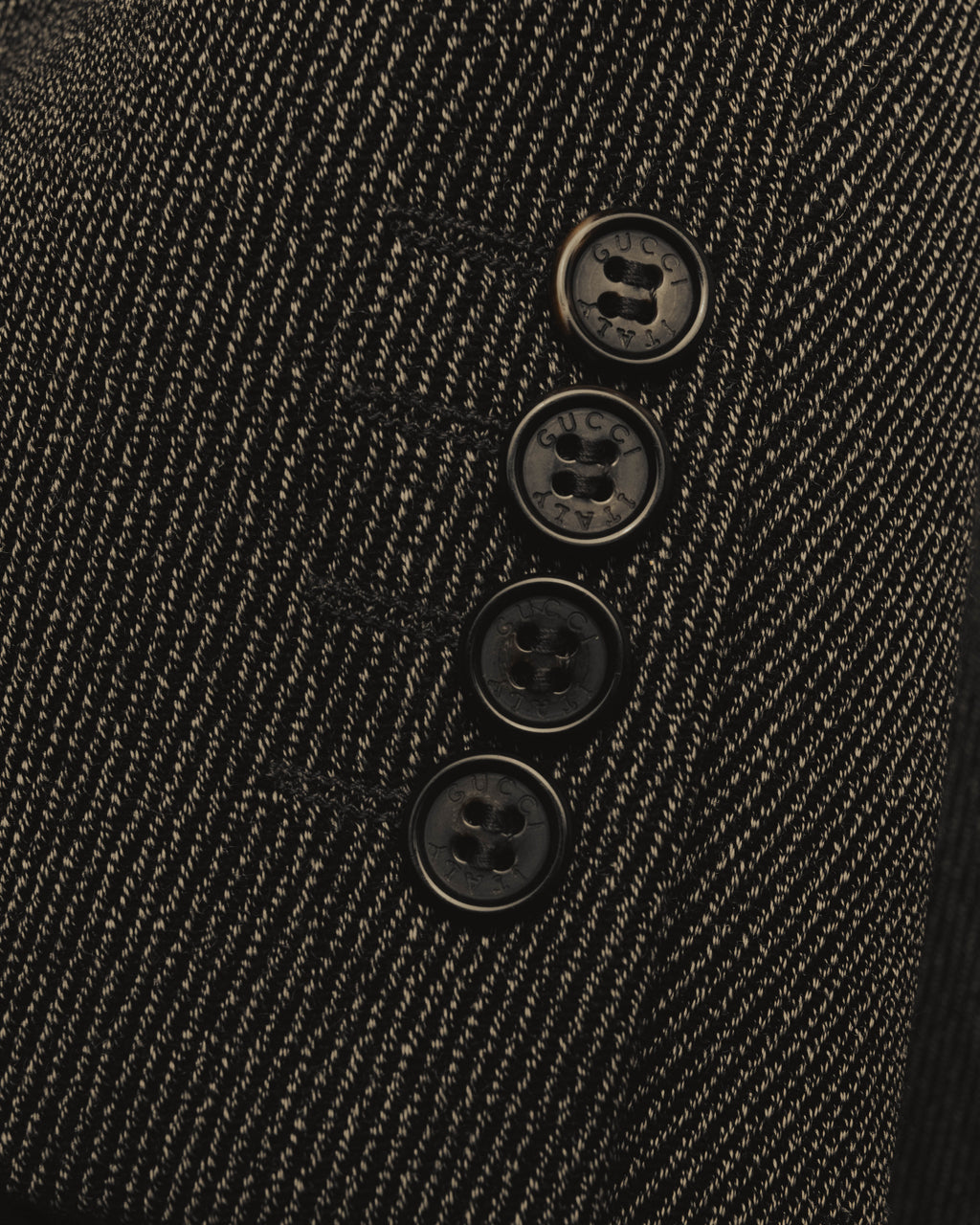 “GUCCI” Late 90’s-early 00’s military double breasted wool coat
