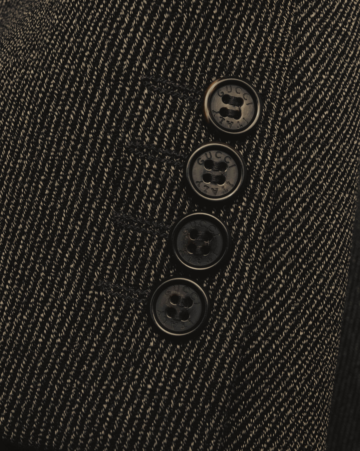 “GUCCI” Late 90’s-early 00’s military double breasted wool coat