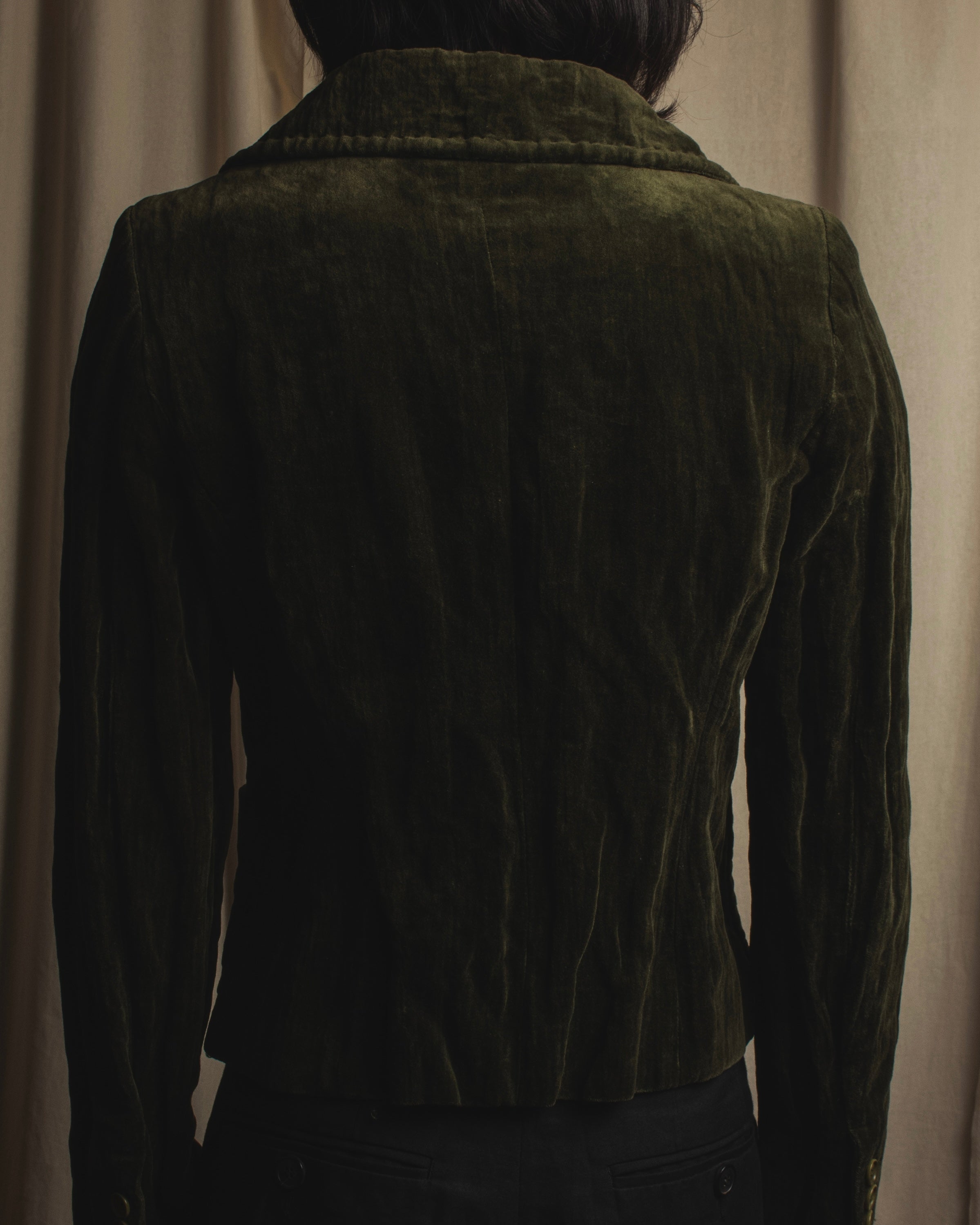 Chaqueta de terciopelo metálico de los años 90-00 de "Max Mara"