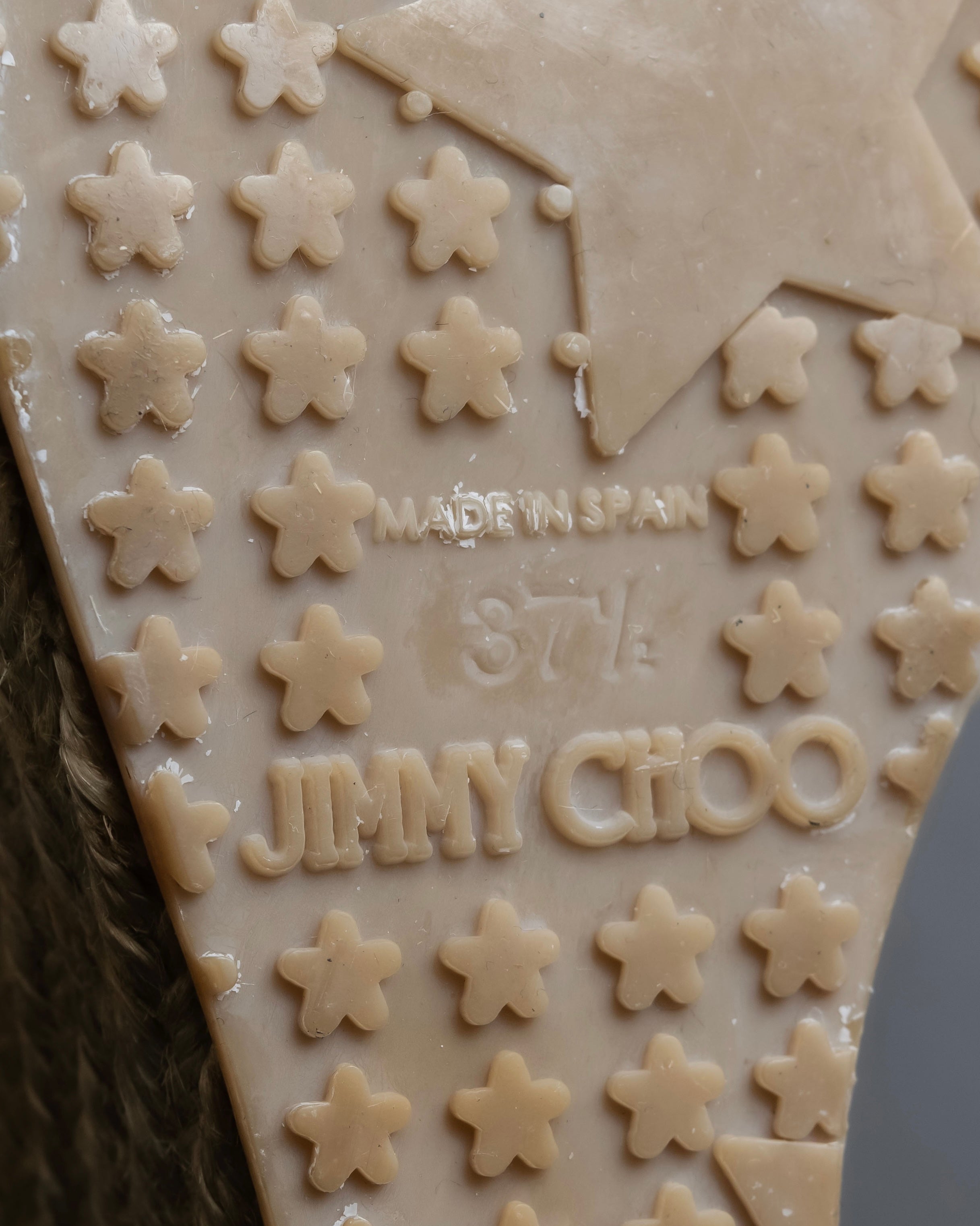 "Jimmy Choo" Leather combination wedge sole heel sandals