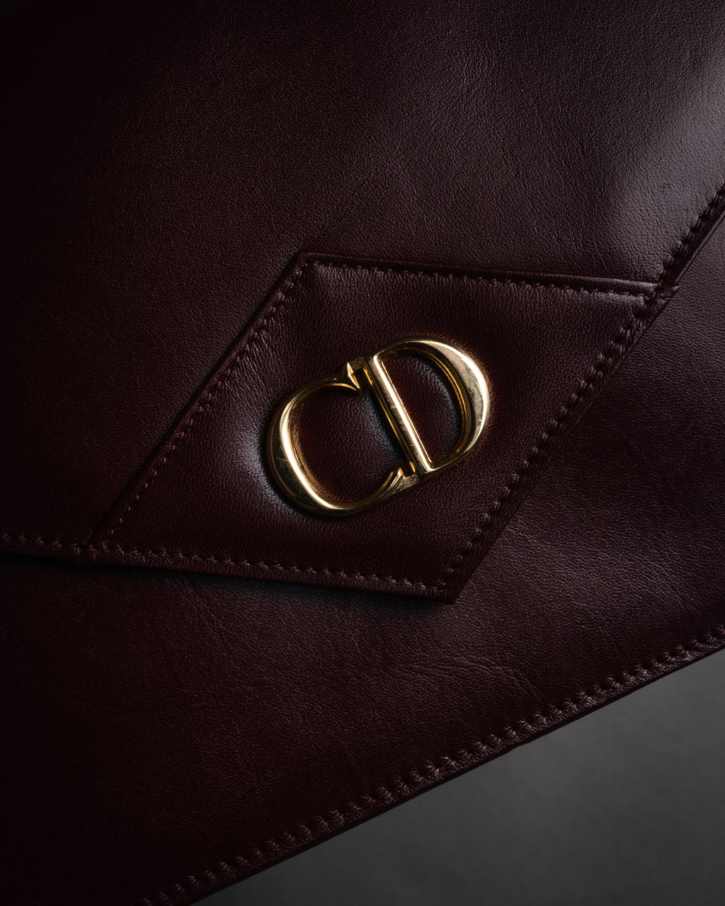 “Christian Dior” 1980’s-1990’s CD logo envelope chain bag
