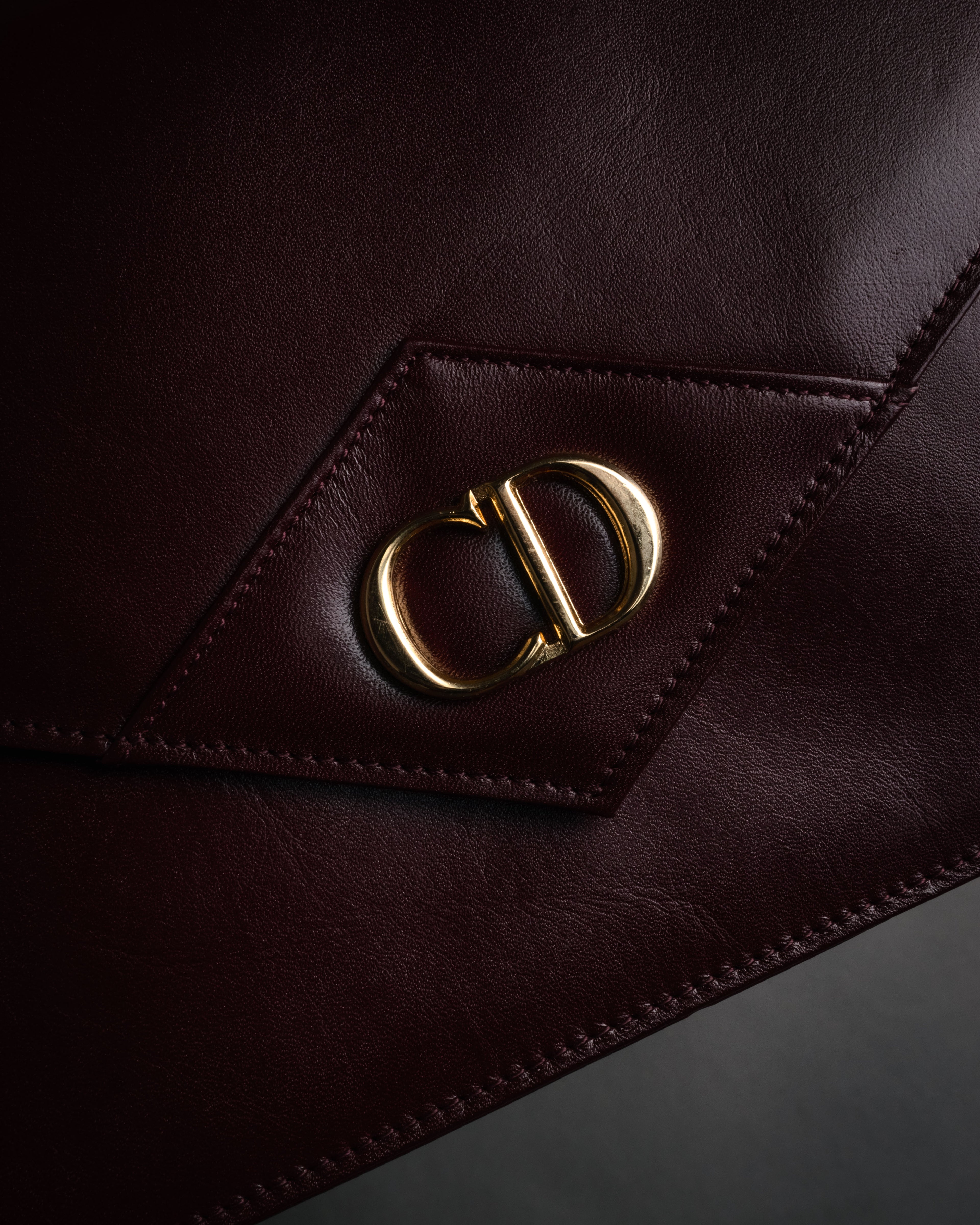 “Christian Dior” 1980’s-1990’s CD logo envelope chain bag