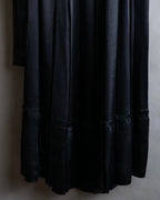 "ISSEY MIYAKE" Ribbon belt design pleats skirt