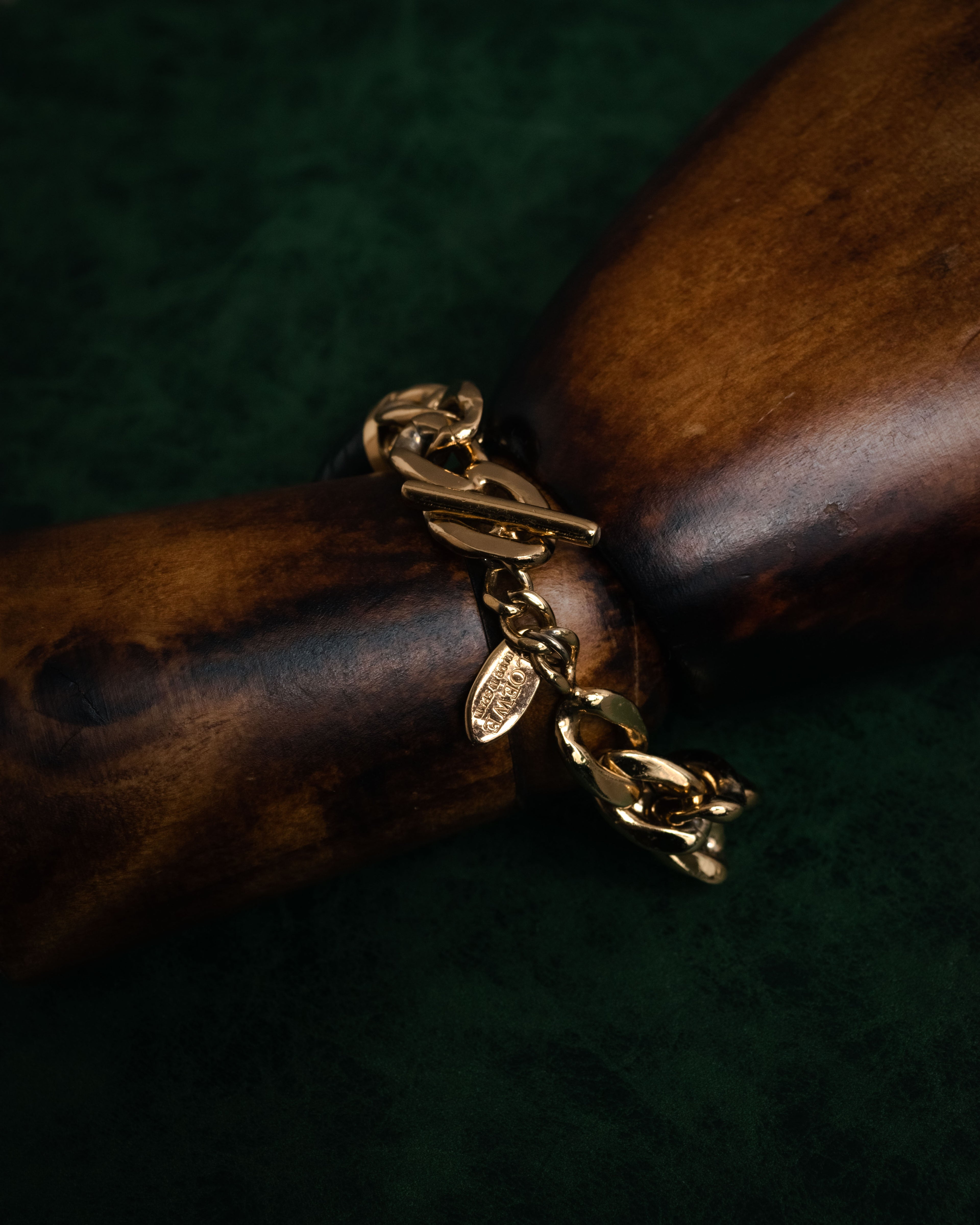 “LOEWE” 2008-2013 leather wrapped chain bracelet