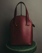 "Cartier" 80's-90's Bordeaux leather handbag