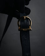 “Salvatore Ferragamo” 90’s Vara ribbon box calf shoulder bag