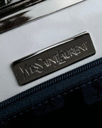 "YVES SAINT LAURENT" Clasp design chain shoulder patent leather bag