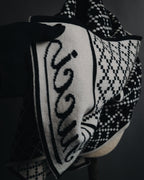 "GUCCI" 2016-2020 Script logo diamond-knit stole