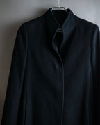 "JIL SANDER" 100% cashmere straight line stand collar coat