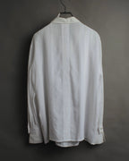 -SPECIAL- “Christian Dior” 90’s-00’s pleated bib dress shirt