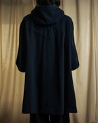 "YVES SAINT LAURENT" Metal toggle design melton wool duffel coat