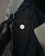 -SPECIAL- "Y's for men" 80's Double breasted houndstooth long jacket