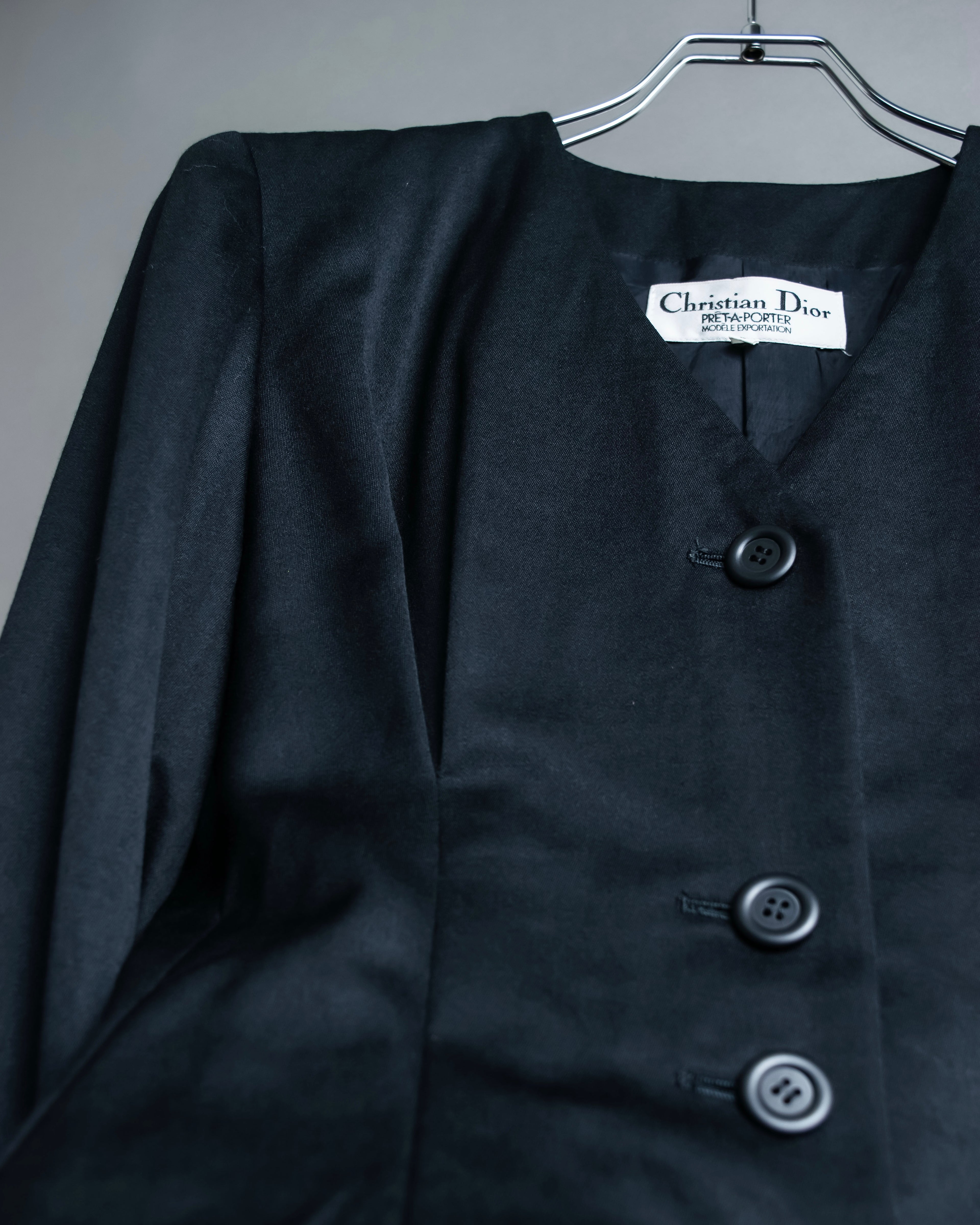 “Christian Dior” Beautiful shape no collar jacket