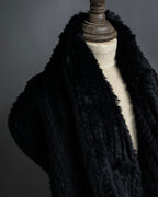 "CHOMBERT" Thick fringe design fur-like long muffler