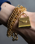 "Karl Lagerfeld" Bag charm mantel chain bracelet