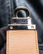 "Ferragamo" Gancini motif leather bangle