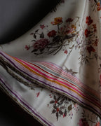 “GUCCI” Botanical printed silk scarf