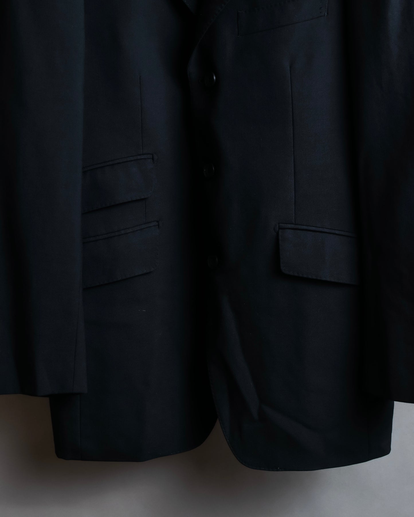 "BURBERRYS" Peaked lapels tailored jacket & wide tapered silhouette slacks set up