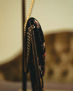 "VALENTINO" 80's-90's Ornately embroidered velvet chain shoulder bag