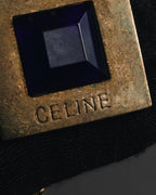 "CELINE" 80’s-90’s square stone pendant charm