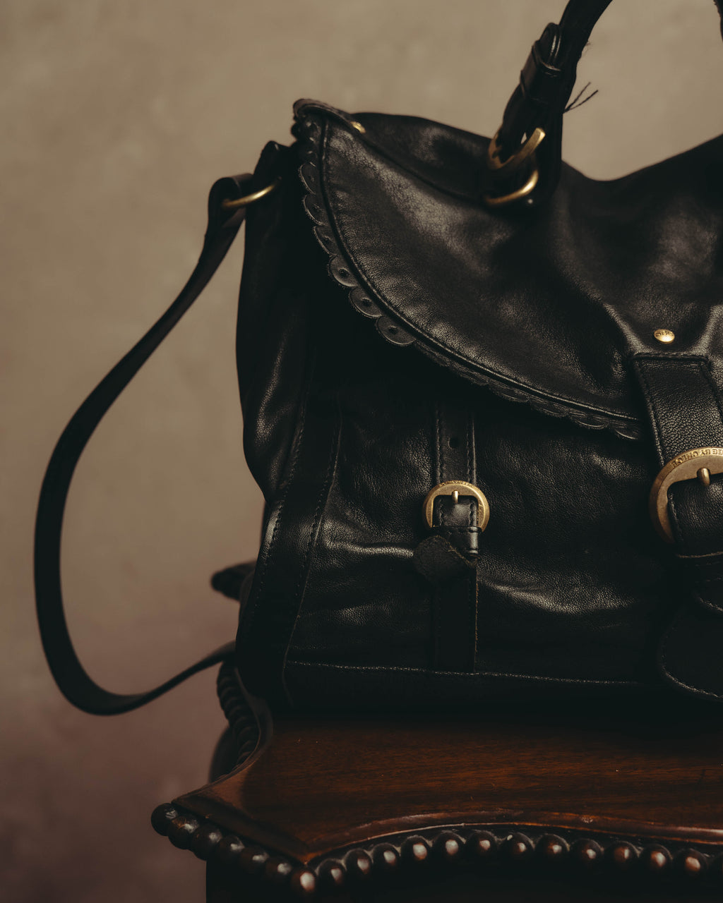 "SEE BY CHLOÉ" 00's-10's Soft black leather shoulder bag