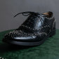 "Church’s" Silver stud design wingtip derby shoes