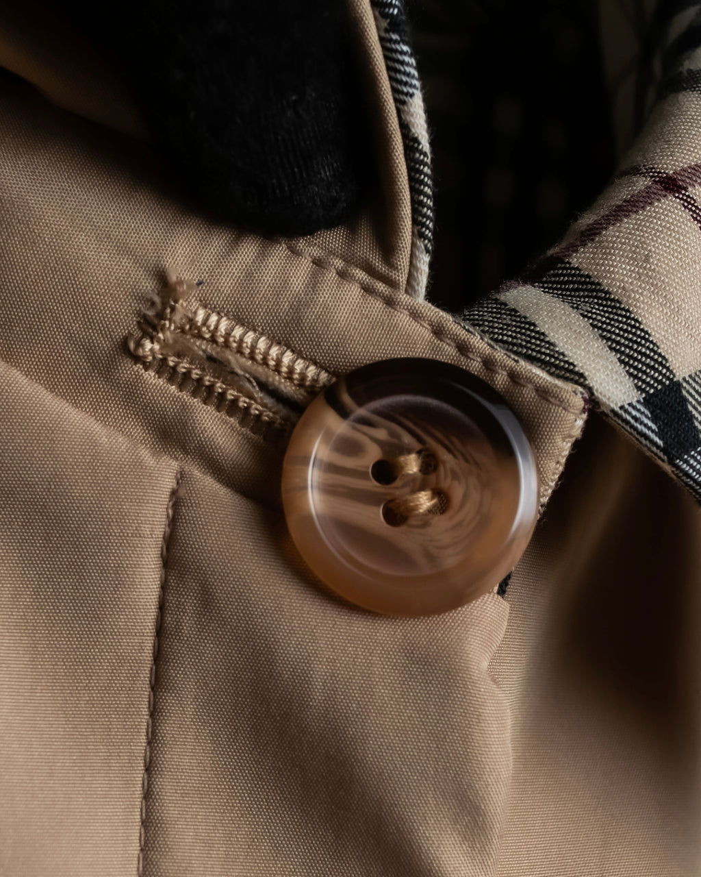 "BURBERRYS" Check reverse design short blouson