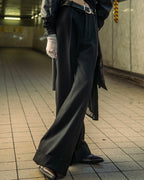 【受注生産】OMNIPRESENT CUFFED BLACK SLACKS