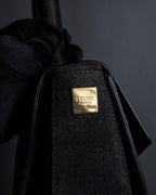"CELINE" Losange design suede combination bag