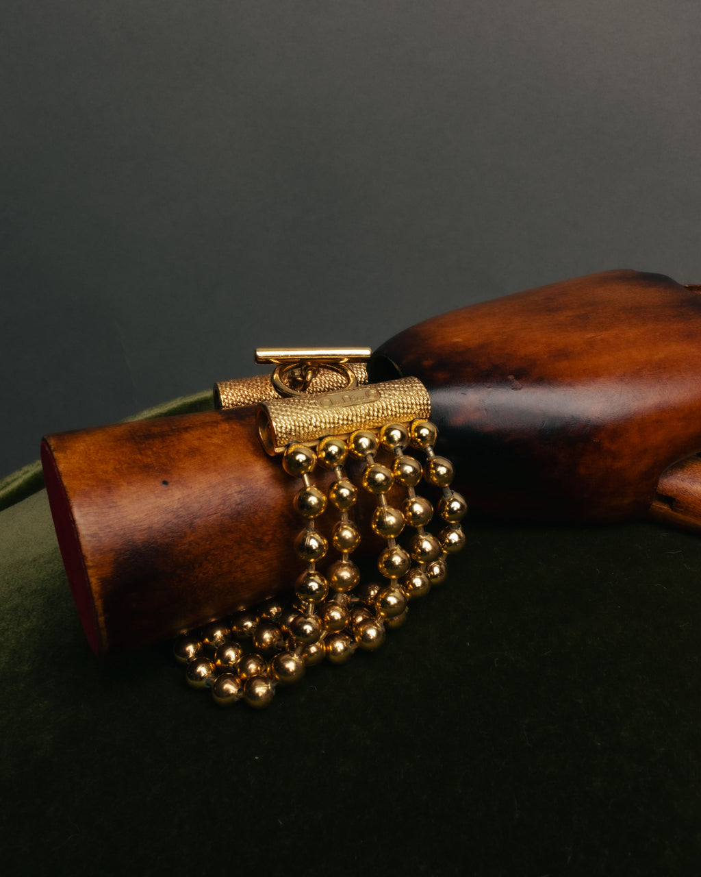 -SPECIAL- “Christian Dior” 70’s-80’s Five strand gold ball chain bracelet
