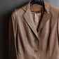 "LOEWE"  Camel brown leather tailored jacket