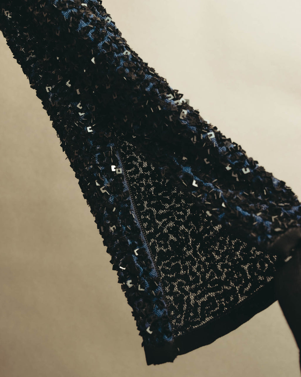 "MARINA RINALDI" 00's-10's Sequined lace long sleeve top