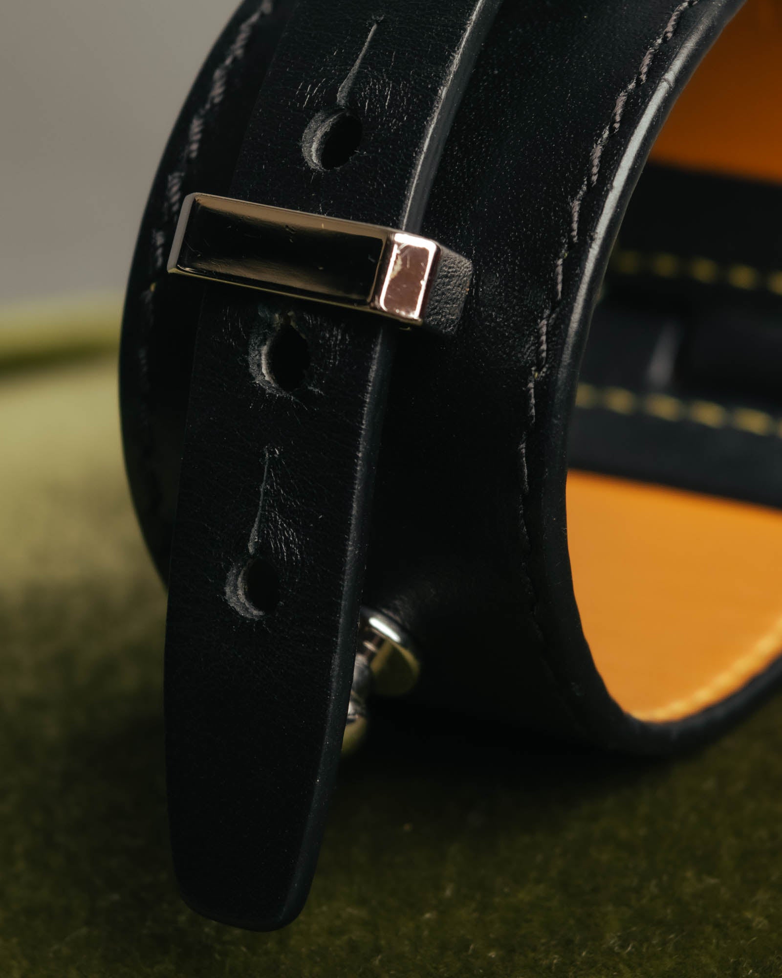 “LOEWE” 2010’s-2020’s industrial leather cuff bracelet