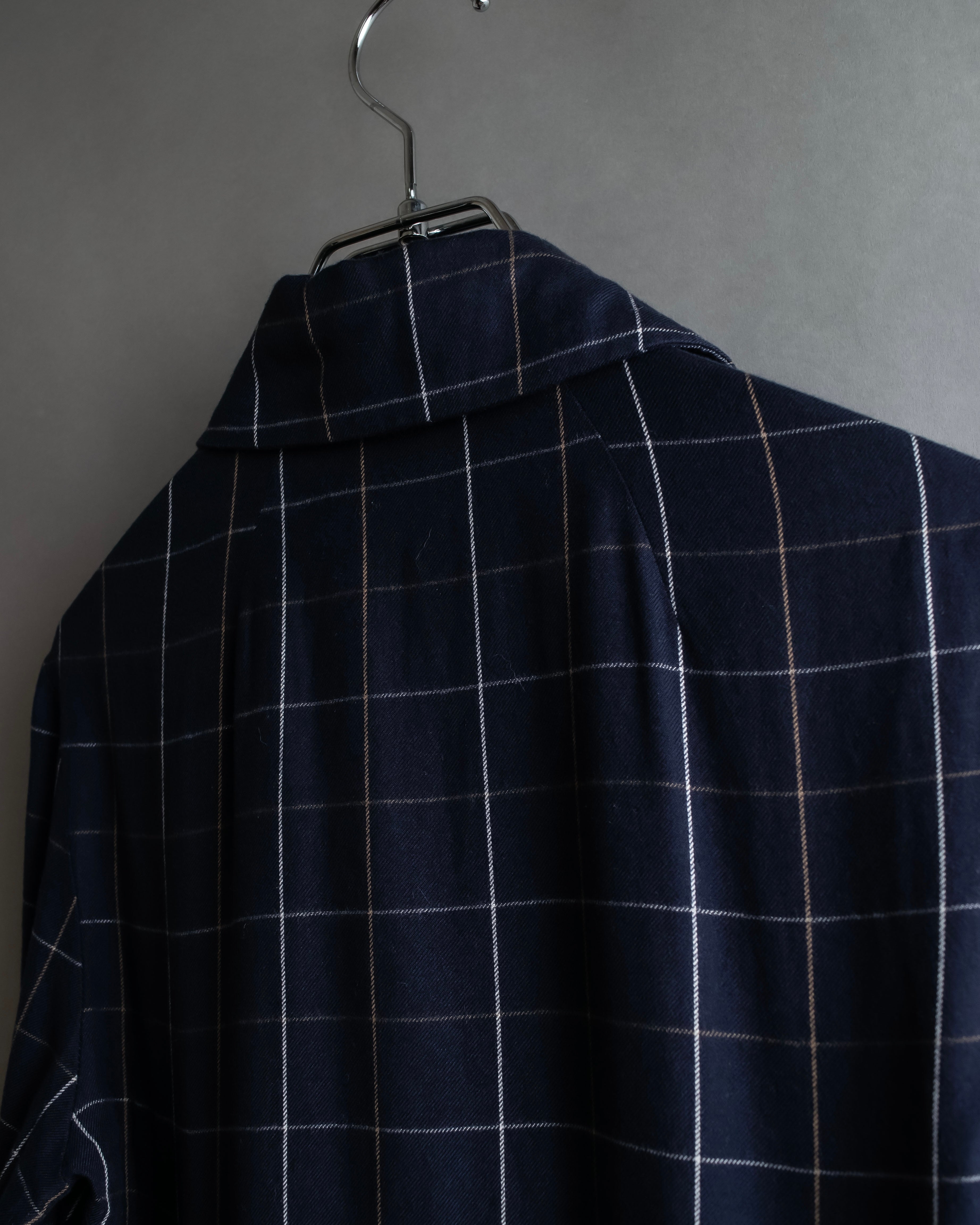 "Vivienne Westwood RED LABEL"
Windowpane print long shirt dress