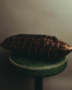 "Salvatore Ferragamo" 00's-10's Glossy crocodile embossed leather handbag
