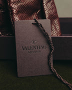 "VALENTINO GARAVANI" 2010's Burgundy perforated leather gloves