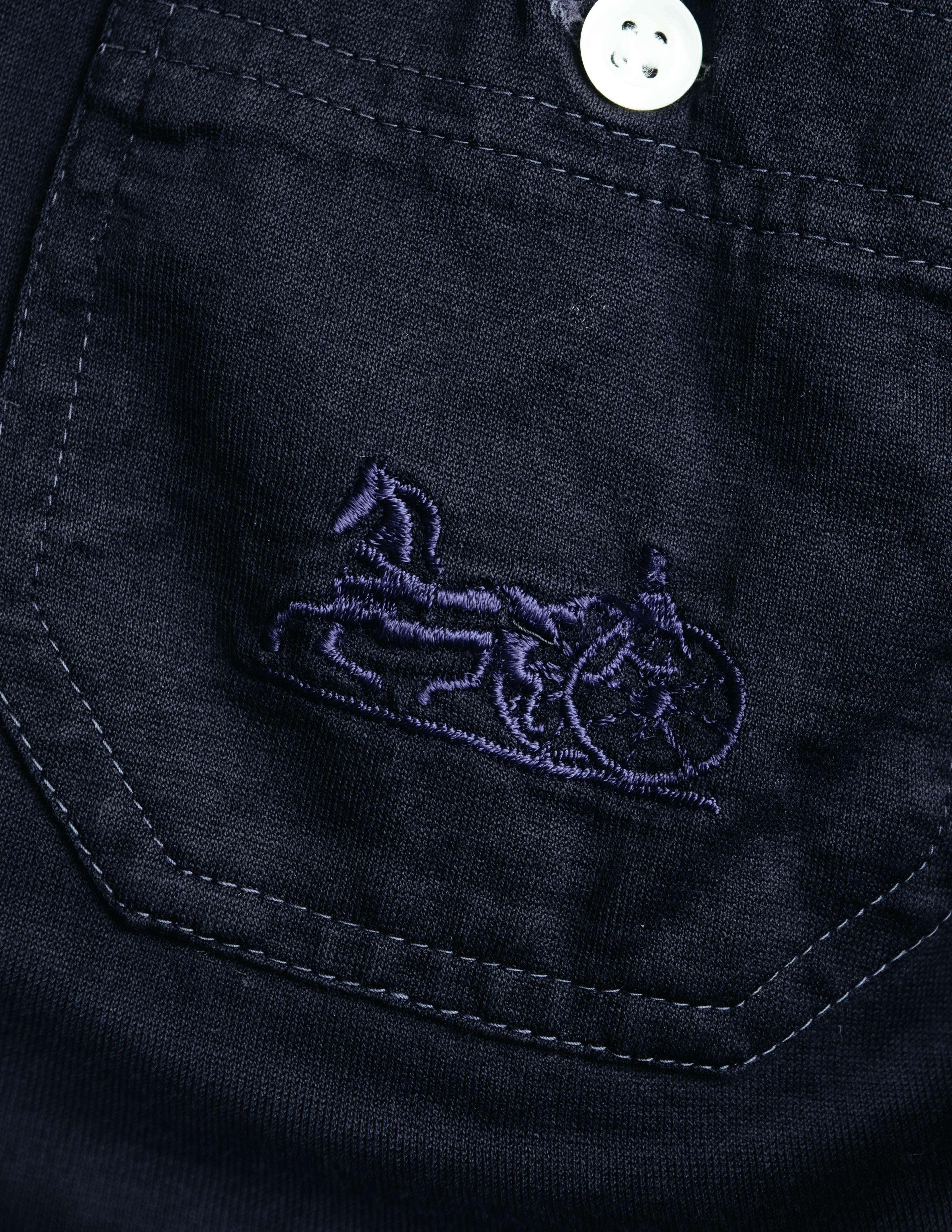 "CÉLINE" 70's-80's Sulky logo embroidered long sleeve shirt