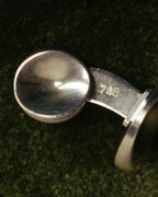 “Georg Jensen” 70’s Sterling silver round cufflinks