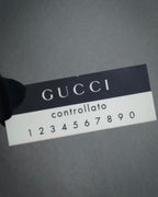 "GUCCI" Mid 00’s wood-lock leather long wallet