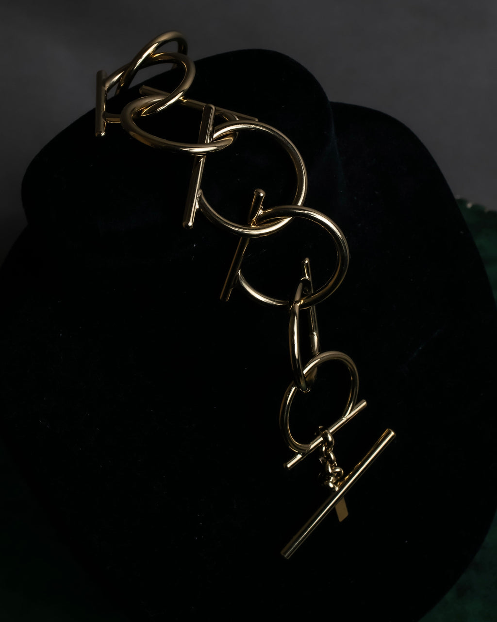 "Salvatore Ferragamo" Gancini motif layered gold bracelet