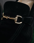 “GUCCI” 90’s-00’s Horsebit square toe suede loafers