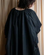 "PATOU" Ribbon shirring design poncho dress