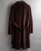 "Max Mara" Alpaca wool belted stand collar long coat