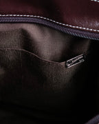 "HAMANO TOKYO" Trapezoidal shape iconic hardware leather one handle bag