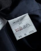 "YVES SAINT LAURENT" Metal toggle design melton wool duffel coat