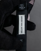 "DRIES VAN NOTTEN" Herringbone striped silk bow tie