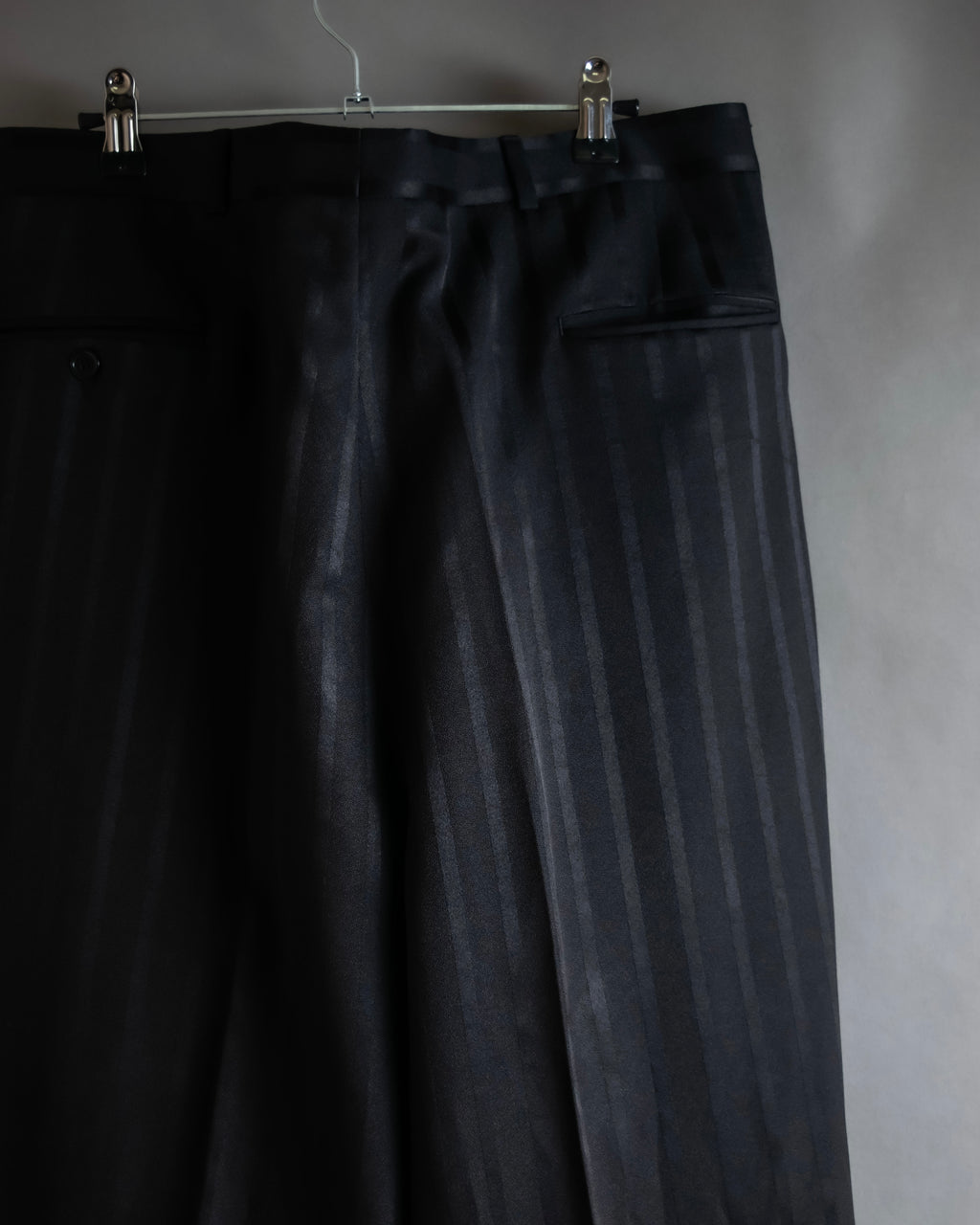 "Vintage subtle gloss striped wide slacks"