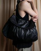 "FENDI" Gathered design leather one-shoulder bag