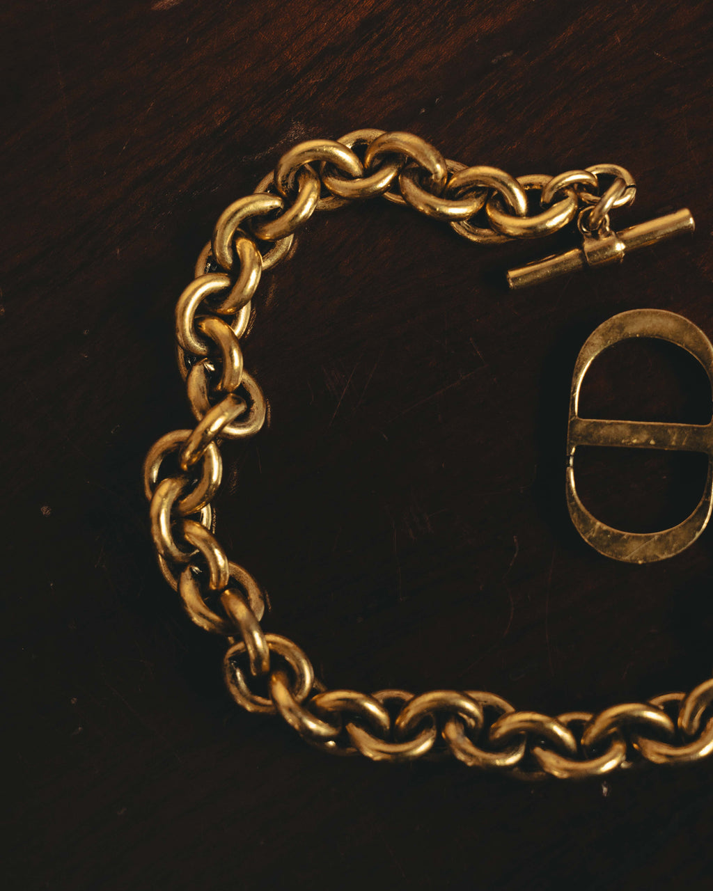 -SPECIAL- “DIOR” 2018-2025 Oversized CD charm chain bracelet
